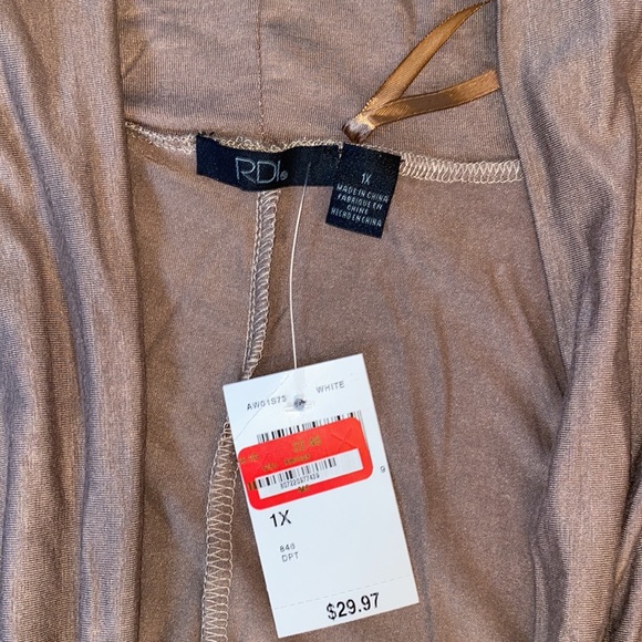 NWOT RDI Cocoon Open Cardigan in Taupe - Picture 7 of 7